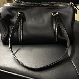 Dooney & Bourke Black Nylon Barrel Bag